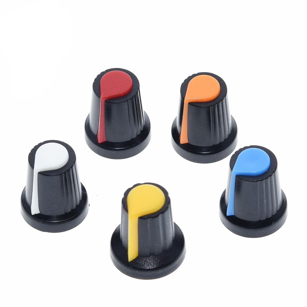 10 Unidades - Knob Para Potênciometro Colorido - 15x17mm em Oferta na Shopee
