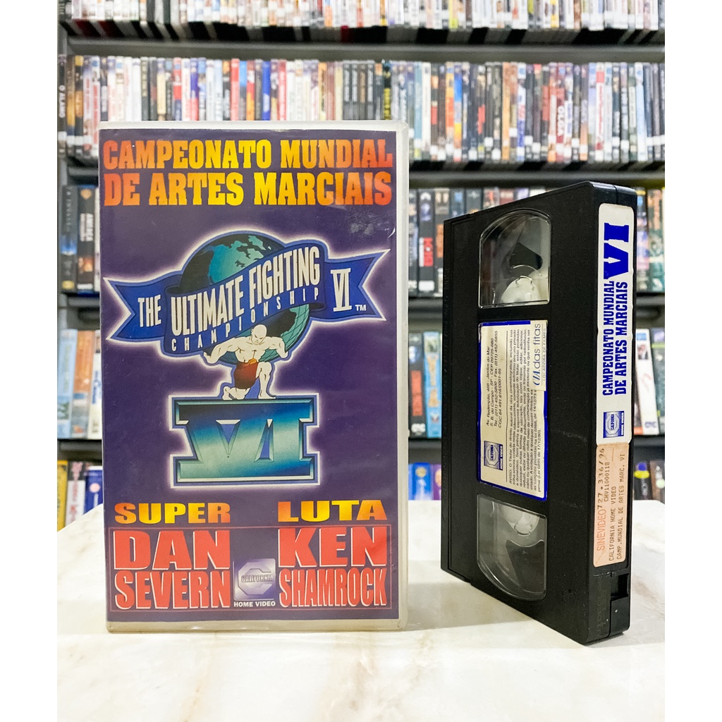VHS Campeonato Mundial de Artes Marciais 6 - LEGENDADO Original Filme - The Ultimate Fighting Championship VI - Dan Severn Ken Shamrock - Fita Filme Raro