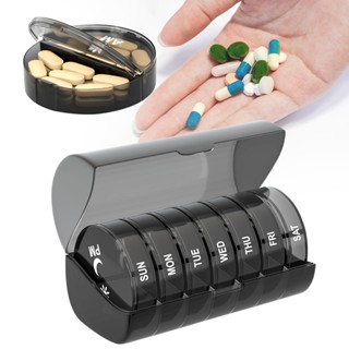 Caixa De 7 Dias De Medicamentos Semanais Comprimidos Organizador Dispensador Armazenamento