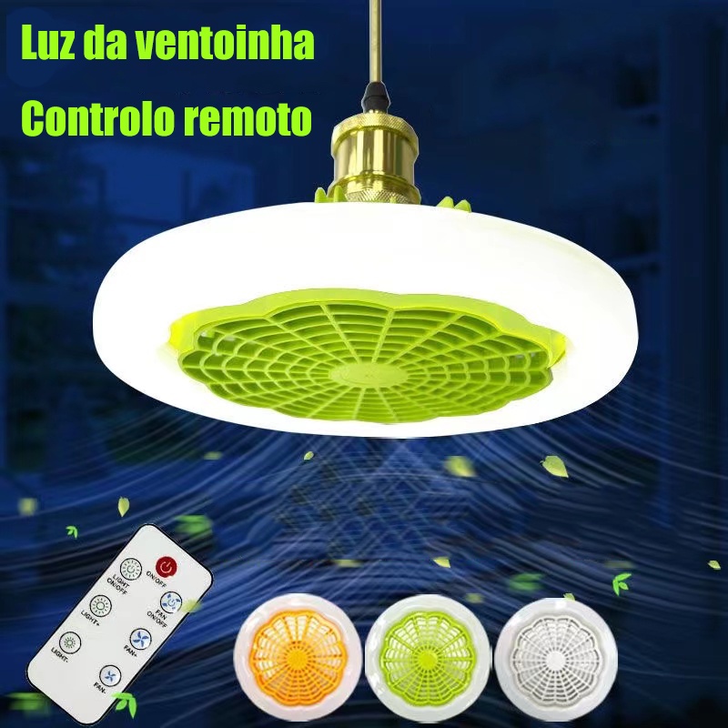 [Entrega 24 horas]1110v/220v Lâmpadas 30wLED , De Ventilador Elétrico , Luzes Inteligentes , Com Controle Remoto Adequado Para Sala De Estar , Cozinha , Estudo , Bar , Hotel E Outras Iluminação Interna