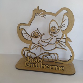 20 centro de mesa MDF  personalizado rei leão Simba