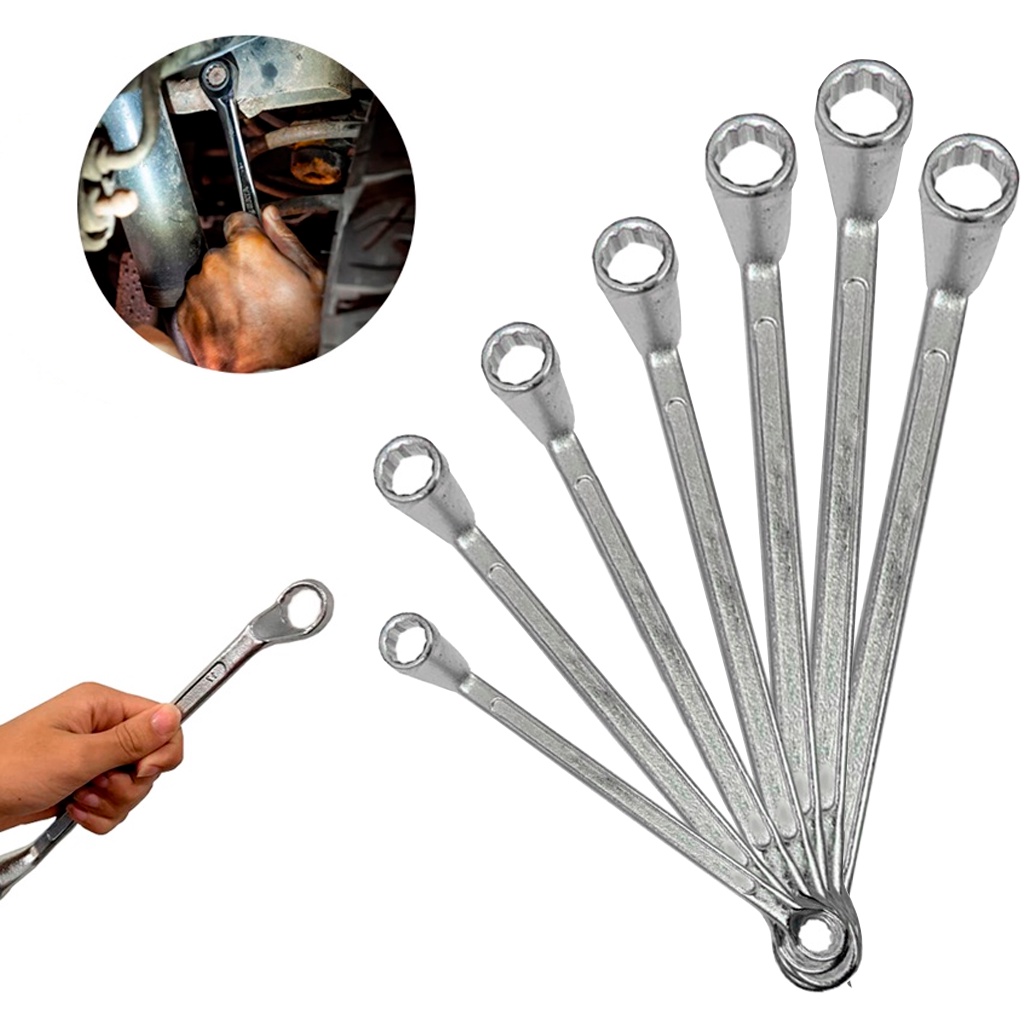 Kit Jogo Chave De Boca Estrela Aço Forjado 8 Peças 6 - 22mm Profissional Resistente Multiuso Geral em Oferta na Shopee