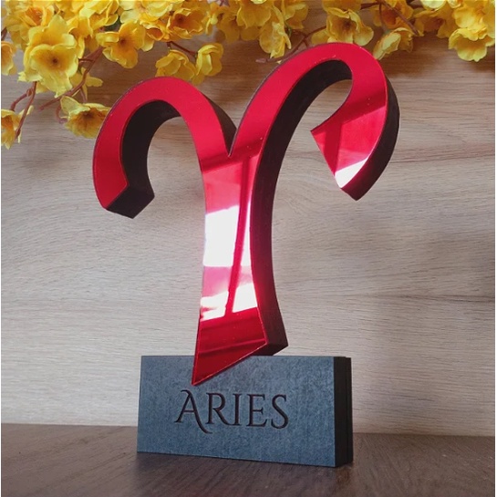 Placa Decorativa 3D de Signos Acrílico/MDF em Oferta na Shopee