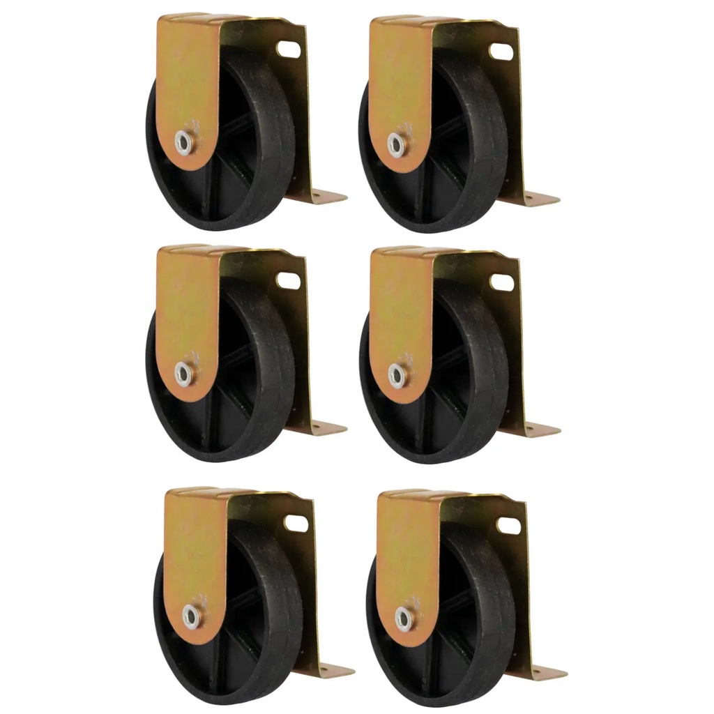 Rodinha Para Cama Auxiliar Bicama Kit 6 Peças Reforçada Metal