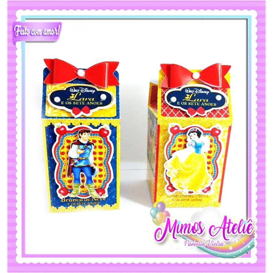 kit  30 mimos personalizados Caixinhas para Aniversario LEMBRANCINHA DE FESTA TEMA: BRANCA DE NEVE/ cod.05 LEIA A DESCRIÇAO