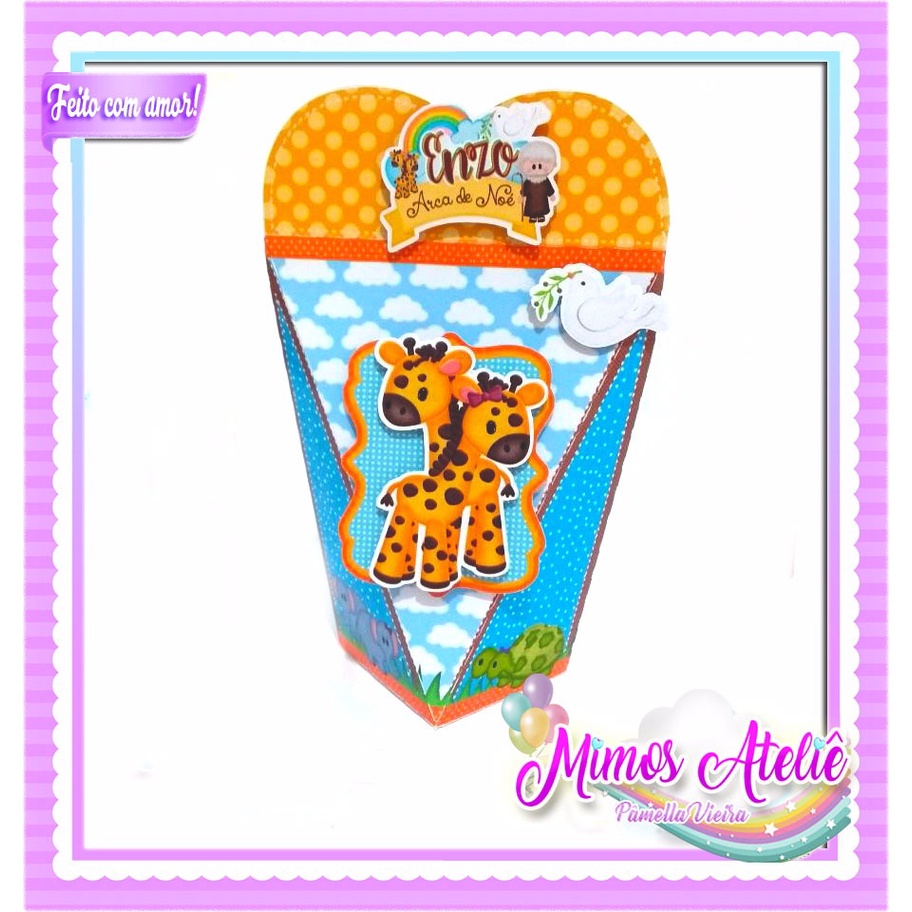 Kit  30 mimos personalizados Caixinhas para Aniversario LEMBRANCINHA DE FESTA TEMA: ARCA DE NOE/ cod.11 LEIA A DESCRIÇAO