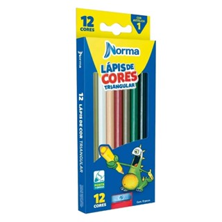 Lápis de COR Triangular Norma 12 Cores C/APONTADOR