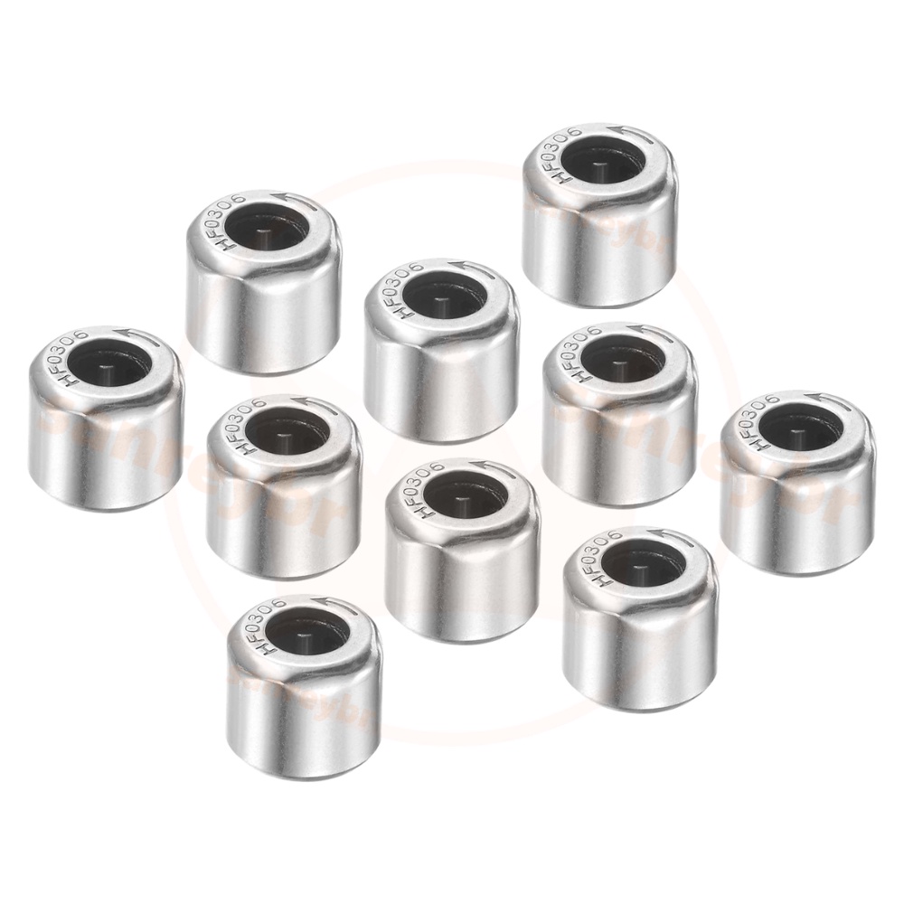 Kit 10 Rolamentos Hf0306 Kf Catraca De Agulhas Ø3xø6.5x6mm