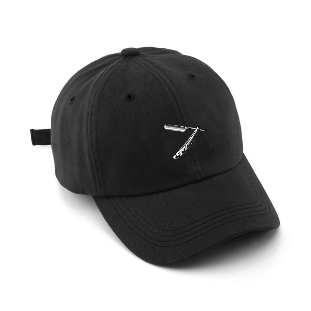 Bone preto baseball Navalha Barbearia Preto com regulagem de tamanho