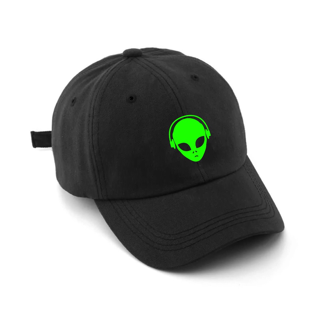 Bone preto baseball Alien ClassicoPreto com regulagem de tamanho