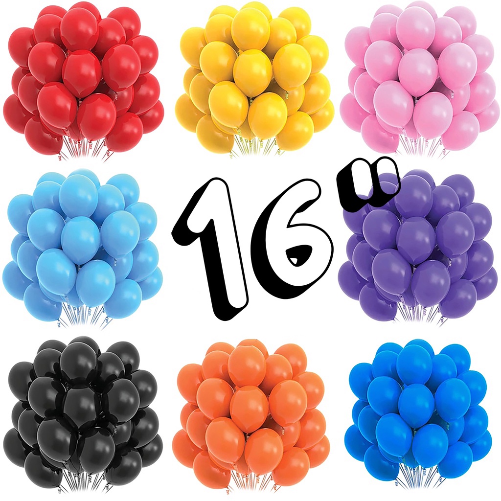 Balões Grandes 16" Polegadas – Pacote 12 Unidades – Decoração Festa Aniversário Casamento. em Oferta na Shopee
