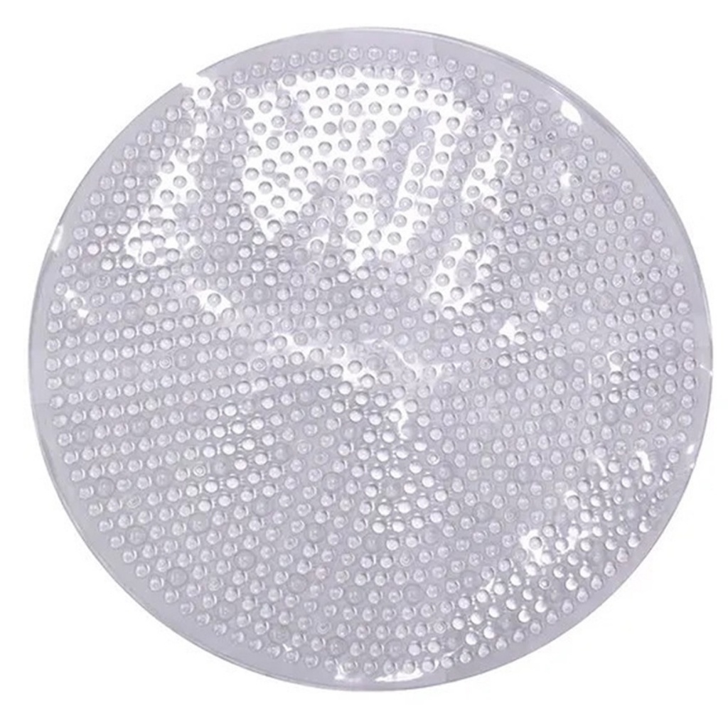 Tapete Box Antiderrapante Banheiro Redondo 50x50 Cm Com Ventosa PVC