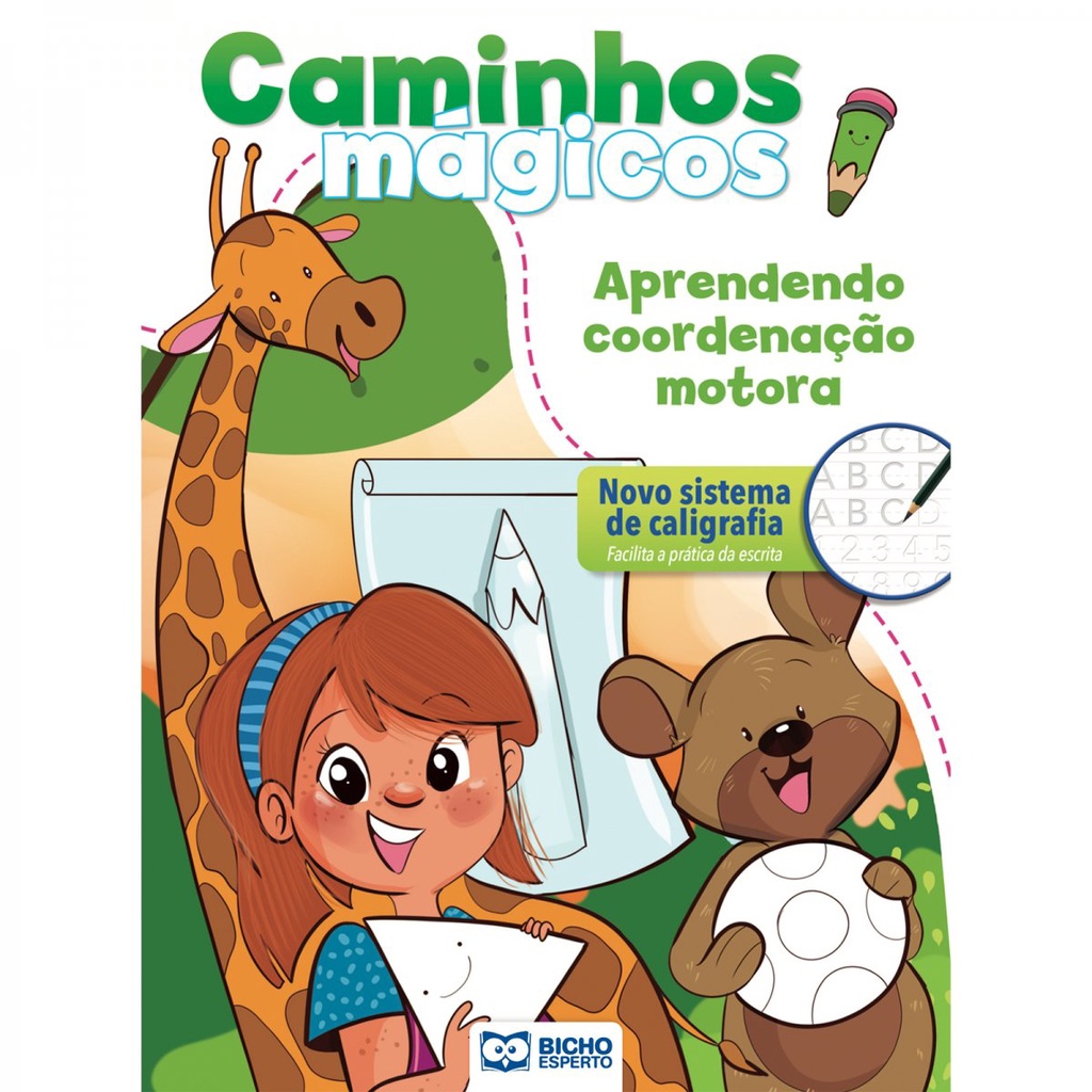 Livros Para Alfabetização Caminhos Mágicos Aprendendo Coordenação Motora  - Novo Método C/ Baixo Relevo
