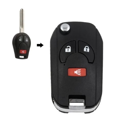 Chave Canivete Adaptação Nissan Versa March Livina 3 Botões Oca em Oferta na Shopee