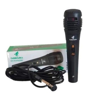 Microfone Dinâmico Goldenultra GT - M001 Com Fio 3 Metros