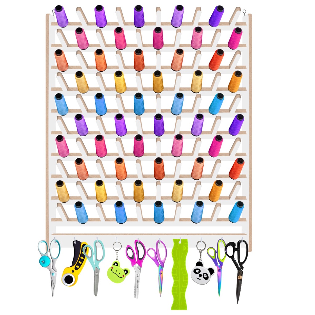 Porta Fio de Madeira 100 Cones Organizador Suporte de Tesoura e Cortadores em Oferta na Shopee