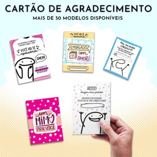 Cartão de Agradecimento - Pacote com 100 Peças