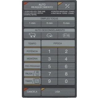 Membrana Teclado para Microondas Samsung Mw 5700 Cinza