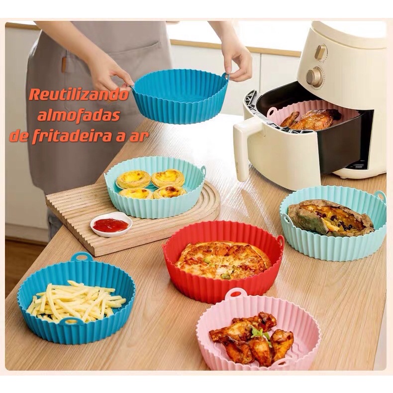 Assadeira Flexível em Silicone para Air Fryer