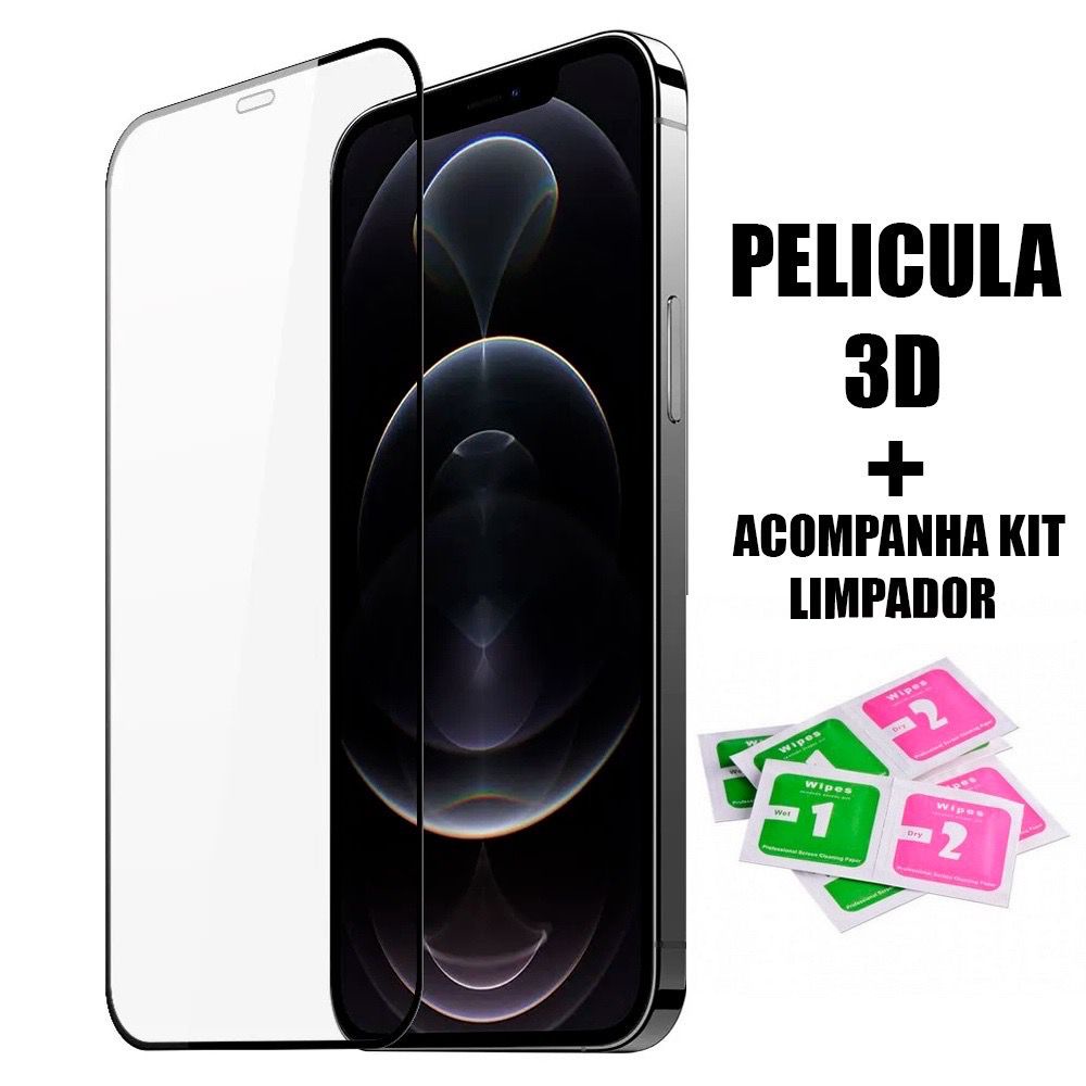 Película Iphone De Vidro 3d Full Proteção de Tela Para iPhone 3D/9D  6/7/8 Plus Xs XR 11 12 13 14 15 16plus/Pro/Promax. em Oferta na Shopee