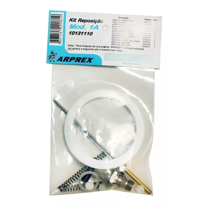 Kit Reparo Reposição P/ Pistola Pintura Arprex Mod. 1a