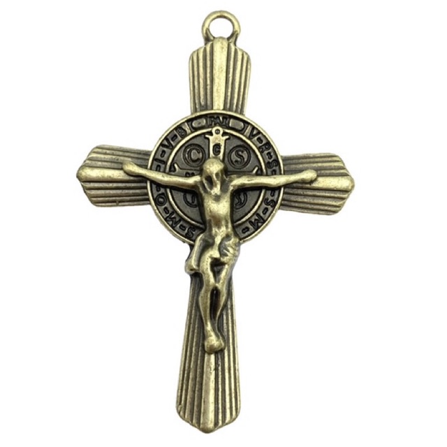 Pingente Crucifixo São Bento Modelo Novo - 10 Unidades em Oferta na Shopee