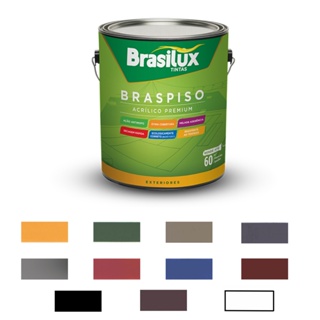 Tinta Piso Braspiso Acrílica Acetinada Externa 3,6l Brasilux Cores em Oferta na Shopee