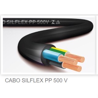 Cabo PP 3X1,5 Silflex Tripolar - Sil Fios 500V Preto