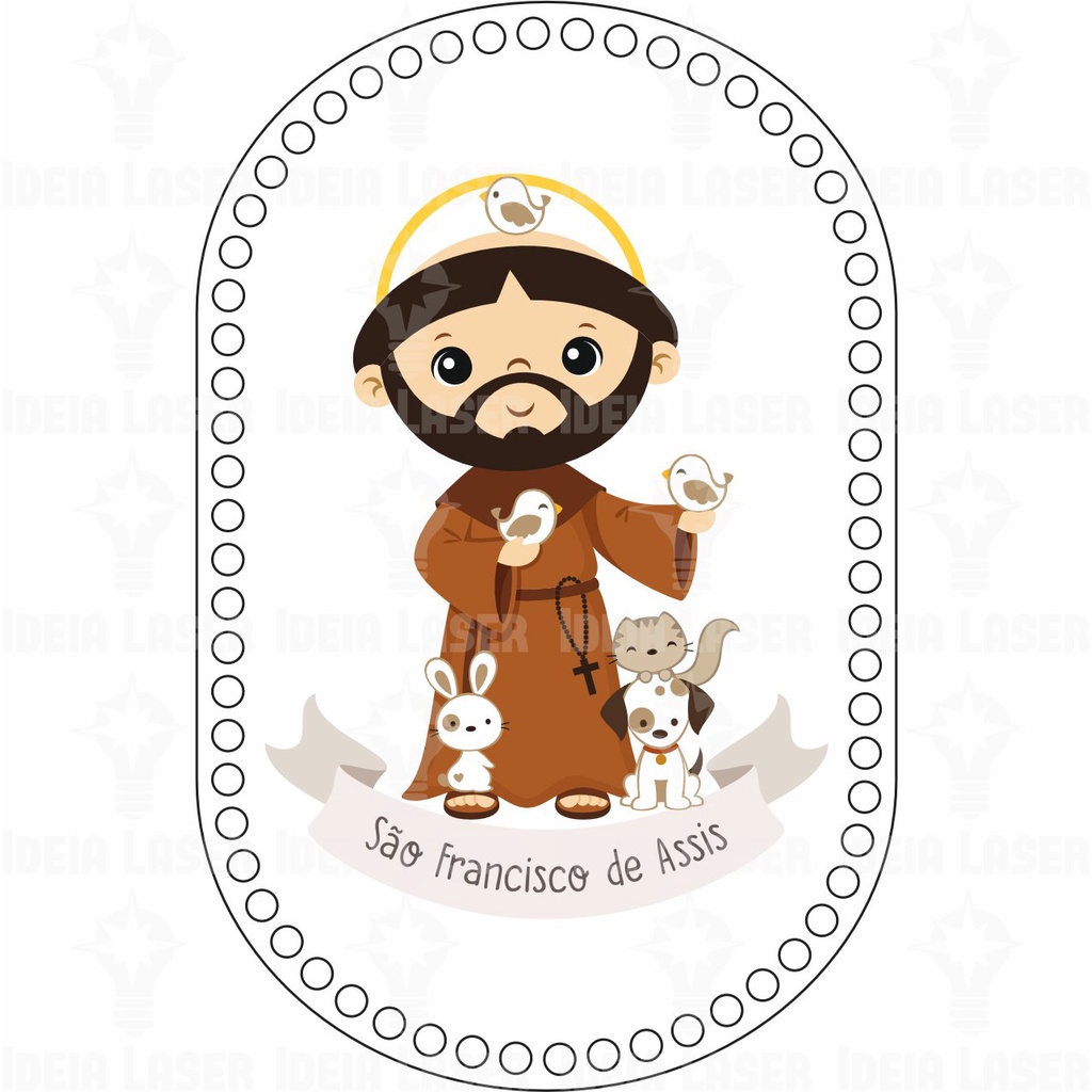 Base MDF Fio de Malha Crochê Mateira Base Reta Estampada São Francisco Mod3