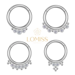 Piercing Septril Rook Conch Daith Nariz Argola Aço Cirúrgico Indiano 5 Zircônia Lomiss piercing