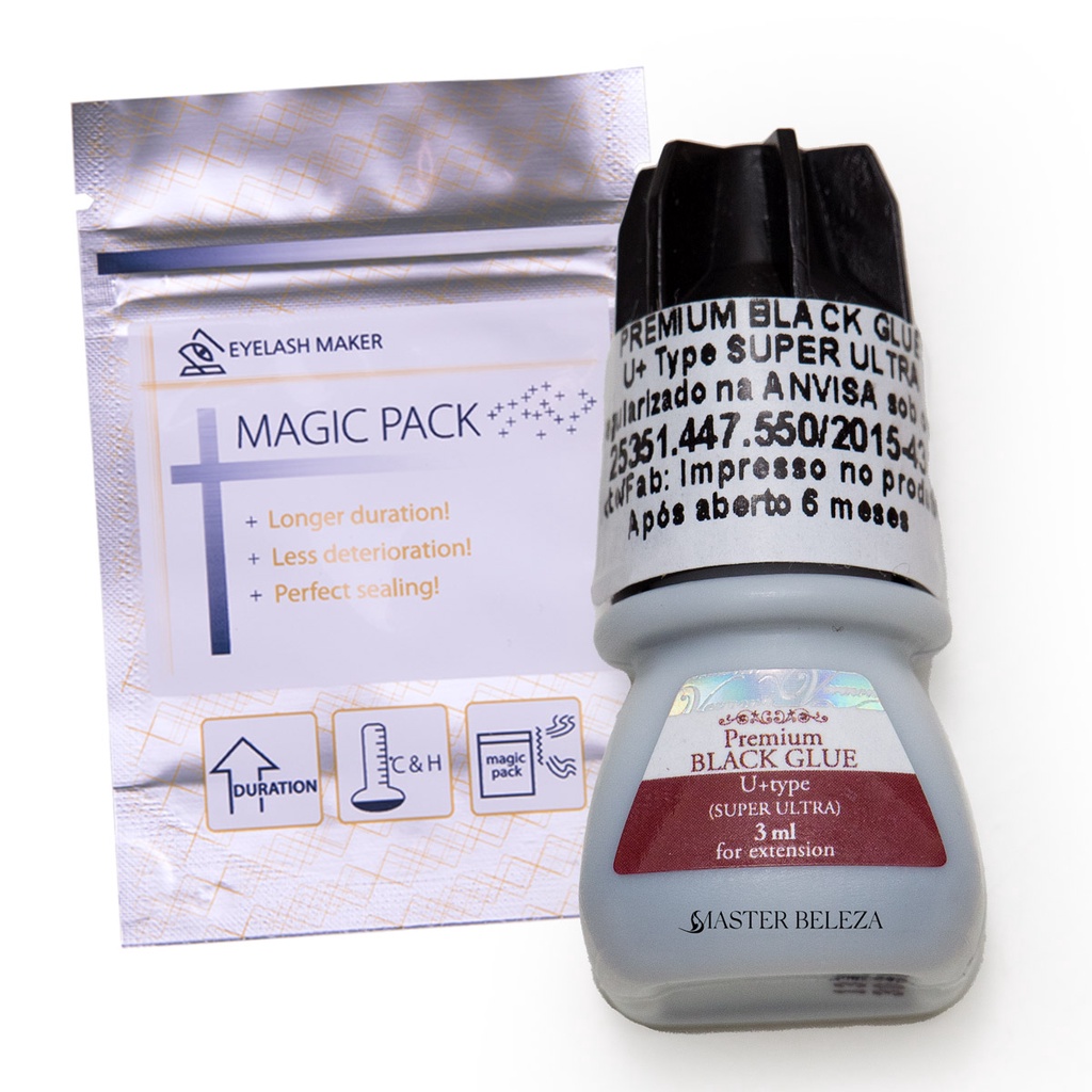 Cola Alongamento De Cilios Super Ultra Black Premium 3ml