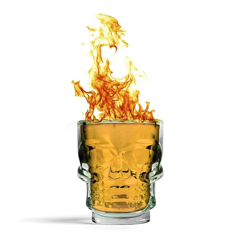 Copos Tequila Shot Caveira Vidro