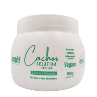 Gelatina Capilar Cachos de Respeito 500g Super Definição Modeladora Ativadora de Cachos Vegano Eaê!