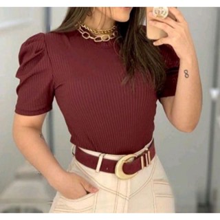 Blusa Princesa Canelada / Manga Bufante / Manga Curta / Diversos Modelos / Blusinha Canelada