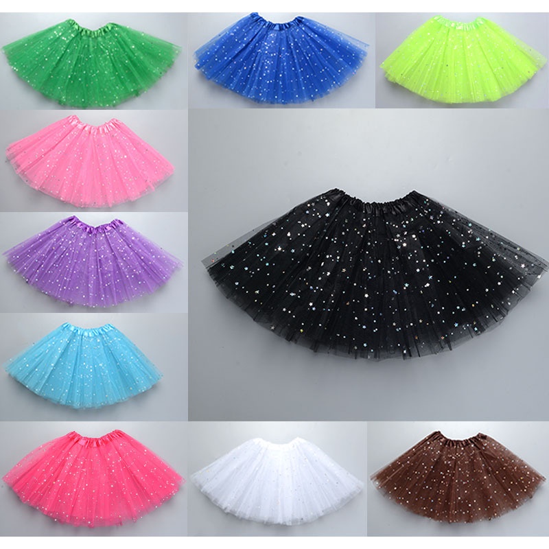 Saia de Tule Lisa/Brilho/Estrela/Glitter/Bolinha Carnaval  Criança Festa Junina Fantasia Halloween em Oferta na Shopee