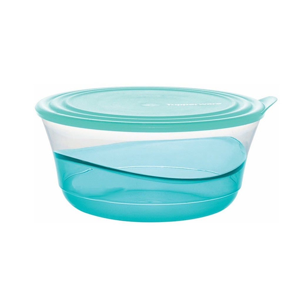 Tigela Elegância Alta 2,3 L Turmalina Tupperware - Tigela com tampa para servir alimentos como salada de frutas, saladas, cereais, etc