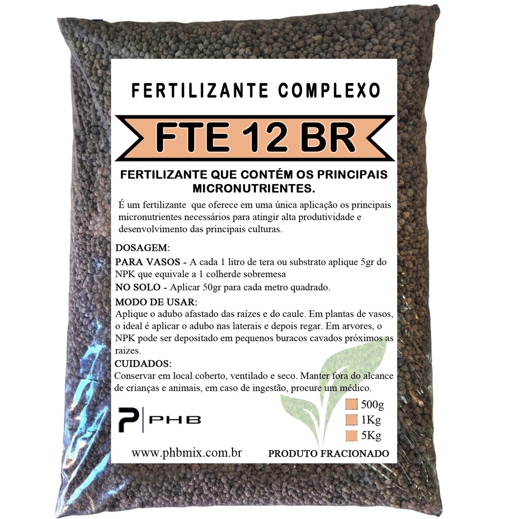 25Kg Fertilizante Mineral Complexo FTE 12 BR Micronutrientes