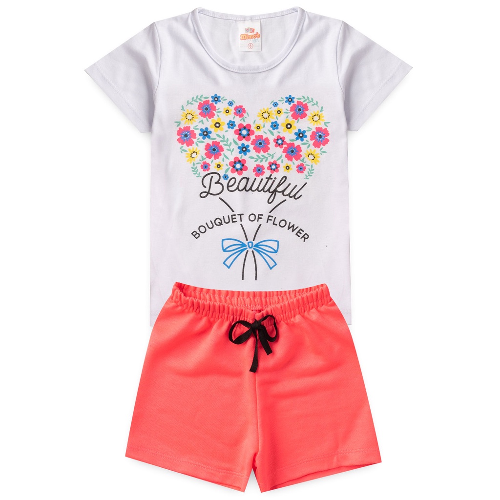 Conjunto Infantil feminino verão tamanho 1 ao 14 anos