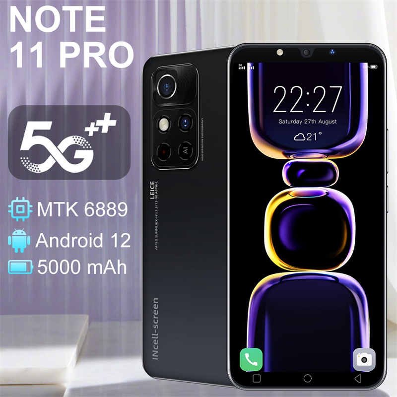 Celular Barato Note11Pro Smartphone 8GB + 256GB Celulares Dual Sim Card Telefone