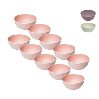 Kit 10 Tigelas Bowl Bambu Ecológico Cumbuca Sobremesa Bowls Tigela Alimentos
