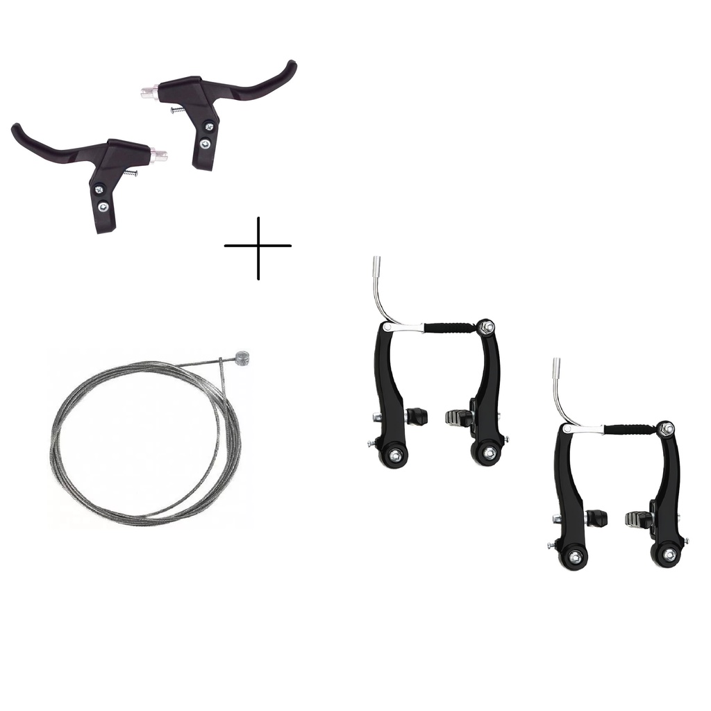 Kit Freio V Brake Tipo GTS / Paco Nylon Completo Manete Cabos Capa Conduite