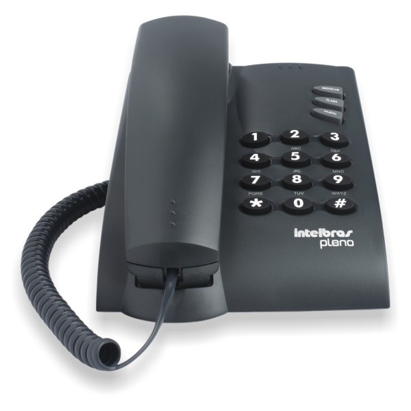 Telefone De Mesa Com fio Intelbras Pleno Preto Fixo Otima Qualidade