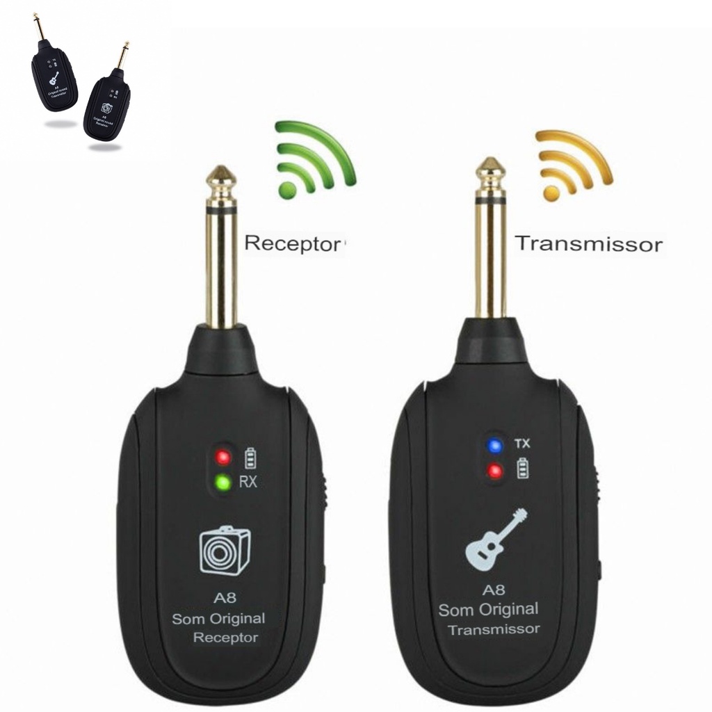 Transmissor Sem Fio P10 Profissional Guitarra Baixo Violão Baixo Teclado Cavaquinho