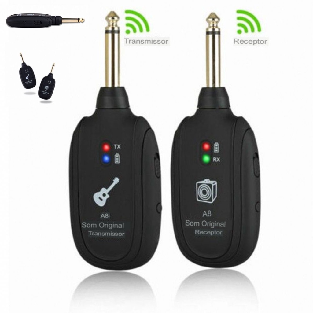 Transmissor Receptor Profssional P10 Sem Fio Para Guitarra Baixo Violão Cavaco Envio Imediato