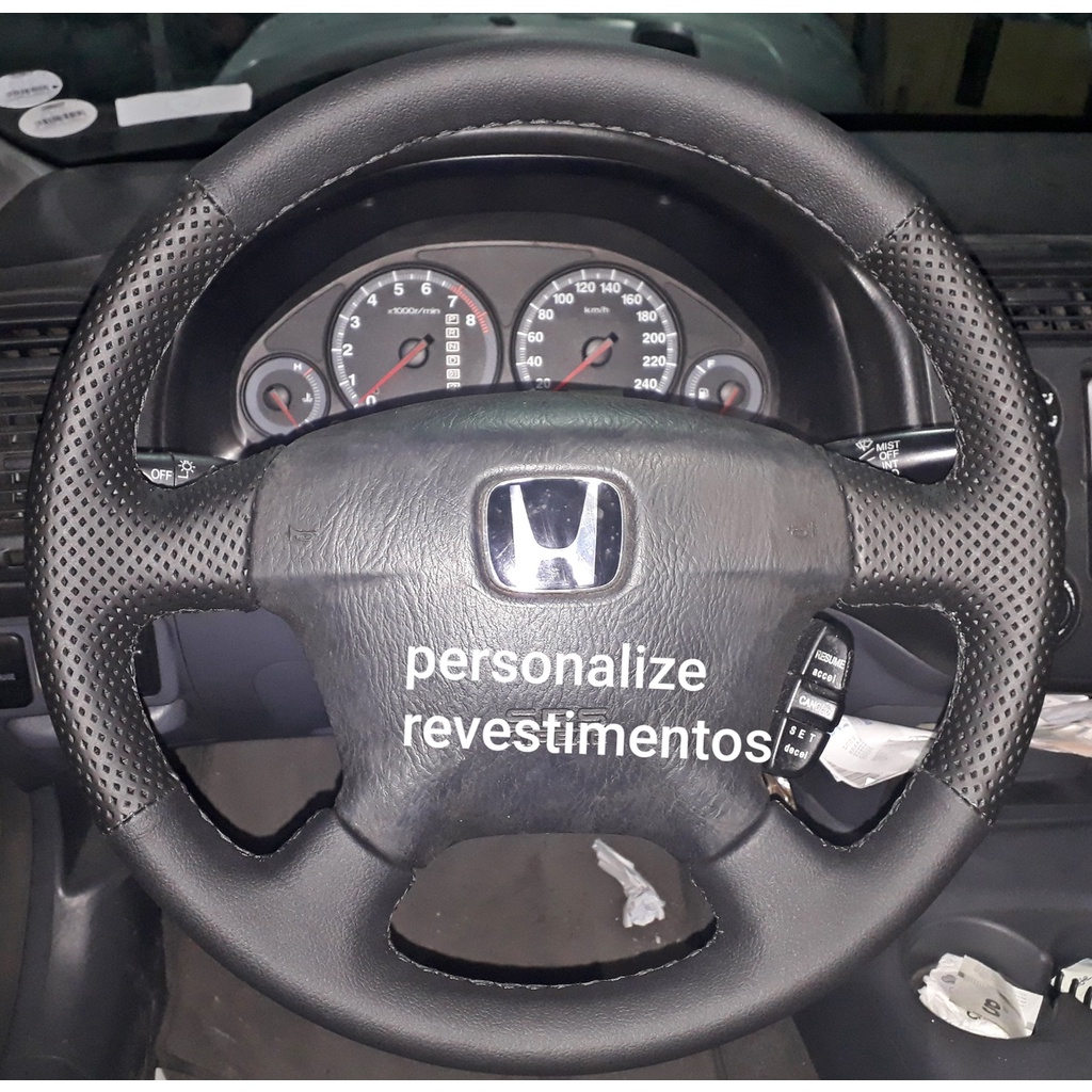capa de volante costurada honda civic 2001 a 2005