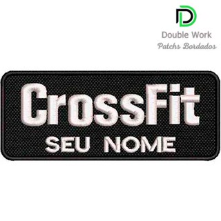 Patch Bordado Crossfit com seu nome 5x12 cm Cód.5253