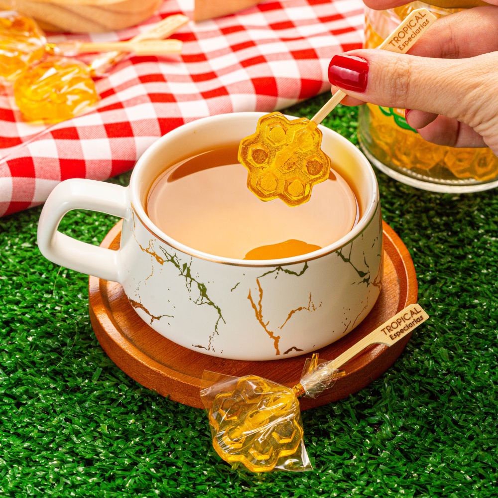 Kits com Pirulitos de Mel com Limão para Bebidas (Zero Açúcar)