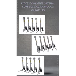 KIT-05 Cavaletes Lateral Completo Titan /Fan 125 /150 /160 Ano 83 a 23 COM MOLA E PARAFUSO CROMADO