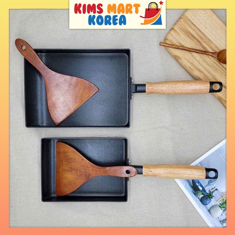 Neo Chef X Panela Quadrada Comercial Inesperada , Omelete De Café Da Manhã Com Espátula Antiaderente Coreana Japonesa Rolo De Ovo Enrolado Ferramentas De Cozinha Somente Para Fogão A Gás