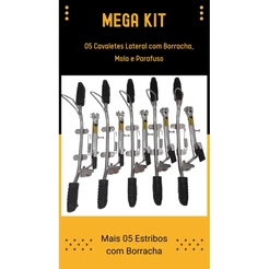 Estribo com Cavaletes Lateral Completo Titan /Fan 125 /150 /160 Ano 90 a 23 Cromado (KIT COM 5 JOGOS)